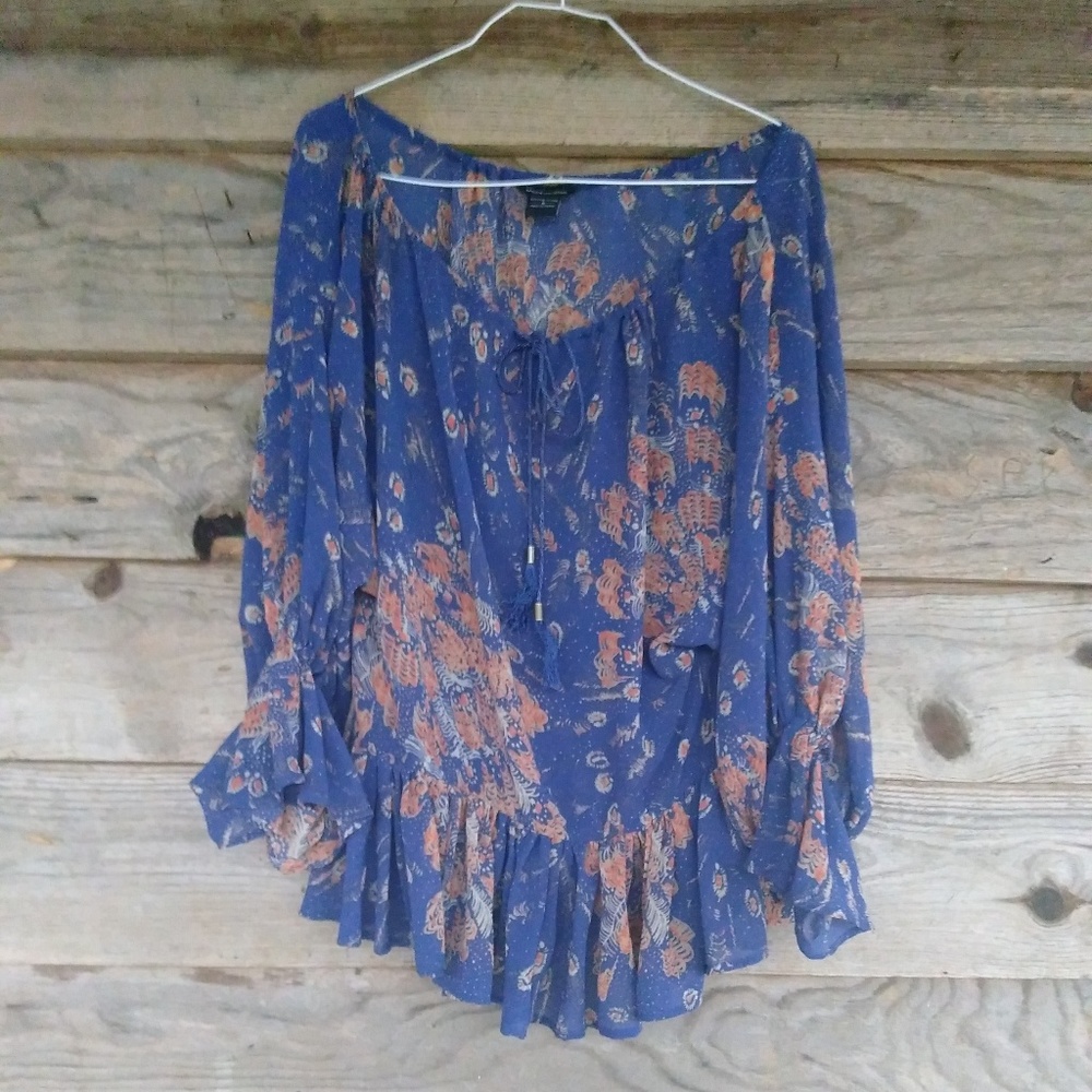 Moda international slouchy,  long sleeve blouse